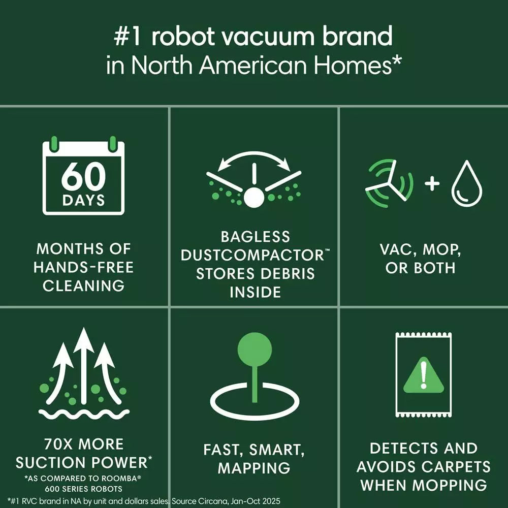 iRobot® Roomba® 2020 DustCompactor™ Combo Robot Vacuum & Mop